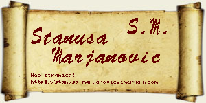Stanuša Marjanović vizit kartica
